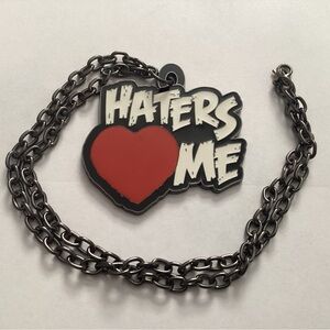 100% Authentic Haters Love Me The Miz Chain Pendant Necklace Wrestling WWE